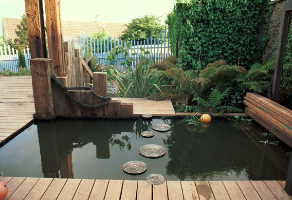 Stainless steel and bronze stepping stones (2002)