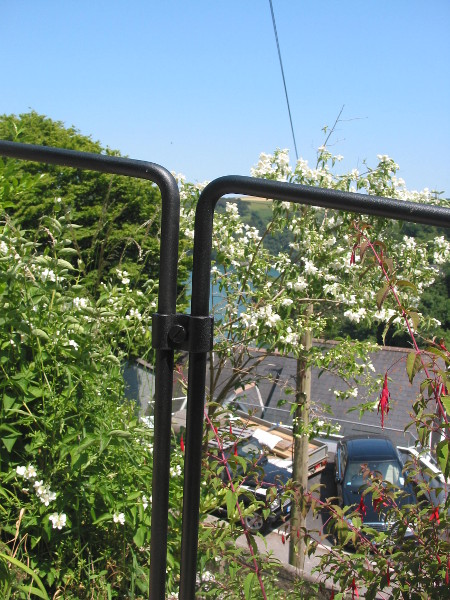 White cottage rails